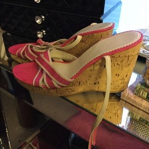 Pink Coach Cork Espadrilles